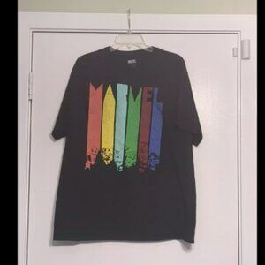 Marvel Paint Drip Tshirt Large Hulk Iron Man Thor Spider Man